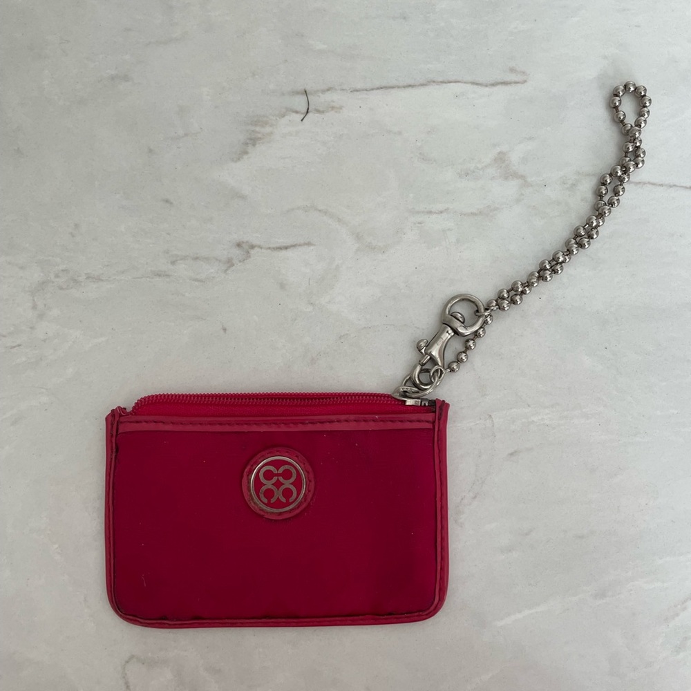 Red Coin Purse with Chain